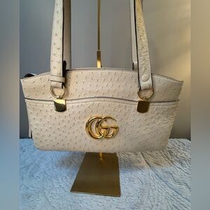 Gucci Ostrich Arli Top Handle Bag